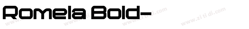 Romela Bold字体转换